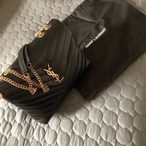 AUTHENTIC YSL Medium Loulou Matelassé Shoulder Bag